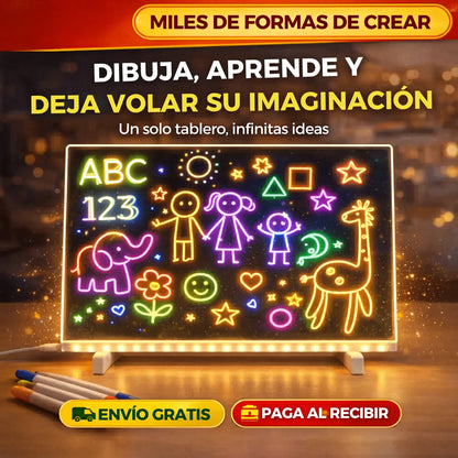 Tablero Mágico Neón | Mejora el aprendizaje