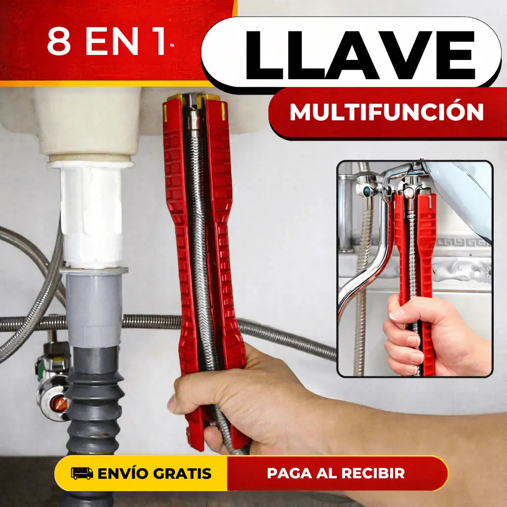 Llave 8 en 1™ | Instala cualquier tipo de conexión