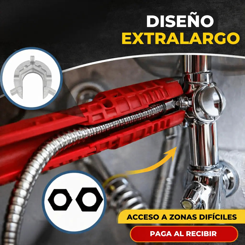 Llave 8 en 1™ | Instala cualquier tipo de conexión